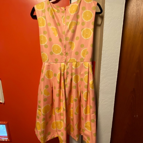 ModCloth Anthropologie Dear Creatures Pink Lemon Print Dress - Picture 6 of 8